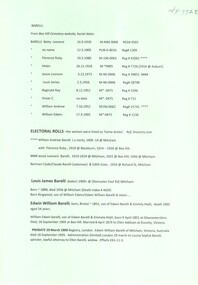 Ancestors of the Barelli family