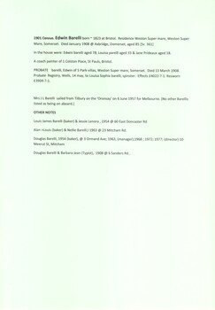 Ancestors of the Barelli family