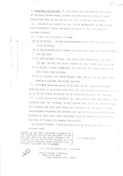 A copy of the will of Francesca/(Francisca) Schwerkolt