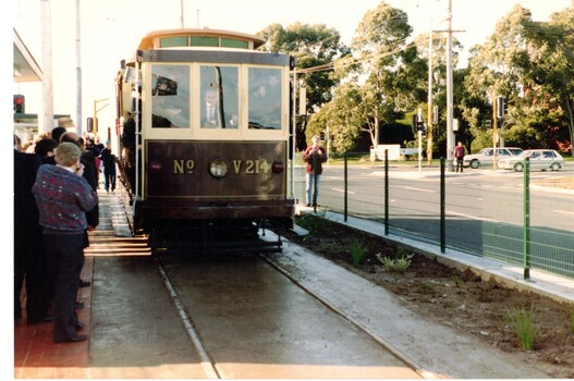 Six photographs of the opening of the East Burwood Tram Rxtension.
