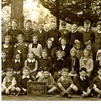 Four black and white photographs of pupils at Blackburn State School. Various classes.