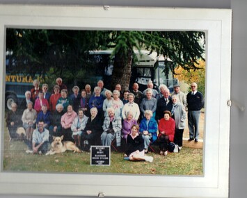 Coloured photograph of the Blackburn Elderly Citizens at Bright.