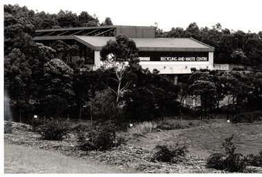 Black and white photograph of Whitehorse Recycling Centre at 638-648 Burwood Hwy V ermont South.