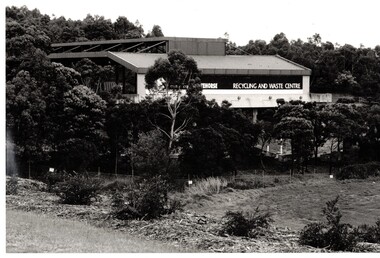 Black and white photograph of Whitehorse Recycling Centre at 638-648 Burwood Hwy Vermont South.