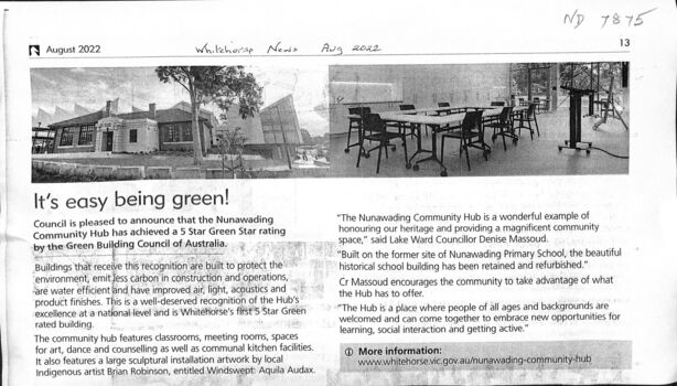 - Nunawading Community Hub