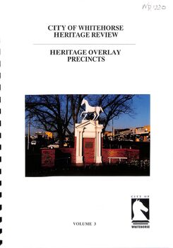   Heritage Overlay Precincts  Volume 3