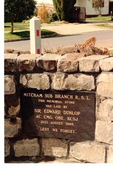 Mitcham RSL opening  in 1988 with various dignitraries attending.