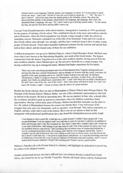  Results of an oral history study made in the City of Manningham 2004