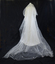 White net veil is gathered to a net rose on the head to a plastic comb (back)