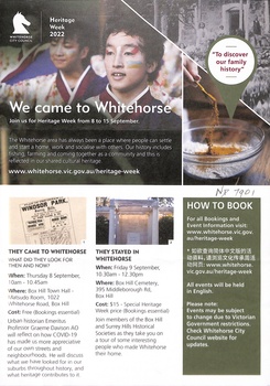 2022 Heritage Week pamphlet