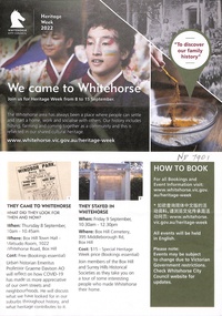 2022 Heritage Week pamphlet