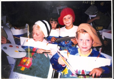 Children from Blackbur  East Primary School in art class.