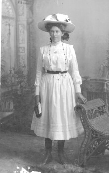 Frances Schwerkolt black and white studio portrait.