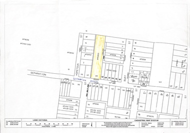 125 Separation Street, Northcote. Cadastral Map