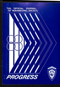 A collection of monthly booklets of the Nunawading Jaycees from 1963 to Aug. 1990 housed in two document boxes