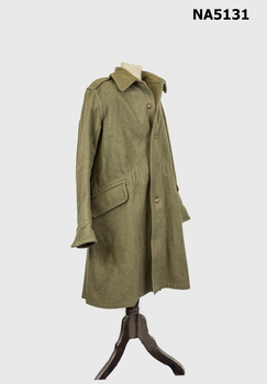 Khaki army coat used in WW2