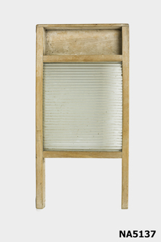 Wood & glass laundry washboard