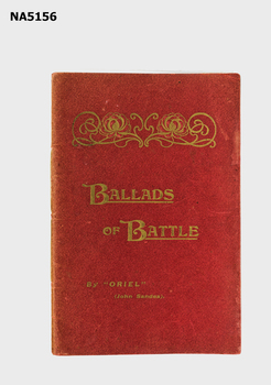 Book entitled Ballads of Battle by 'Oriel' John Sands