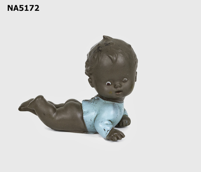 Rubber doll in blue jumper