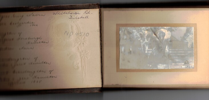 Nairn and Hamilton Families. Small brown album.