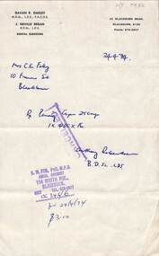 A prescription from Dental Surgeons Oakley and Regan