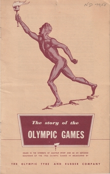 A souvenir booklet of the history of the Olympic Games   16 pages