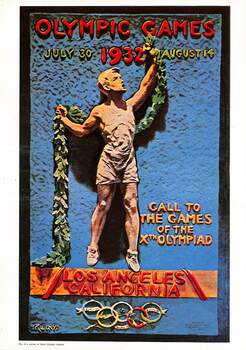 Poster for 10th Olympic Games Los Angeles 1932