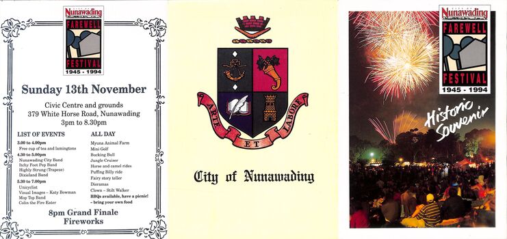 Peter Dempsey Archive - Farewell Festival souvenir 1994