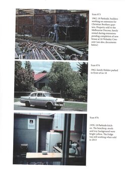 d)18 Parkside extension .e) Family holden. f)  Kitchen