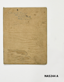 Brown paper cover for the hand-drawn map - Edward Harris Grade VIII, Princess Hill State School No 2955