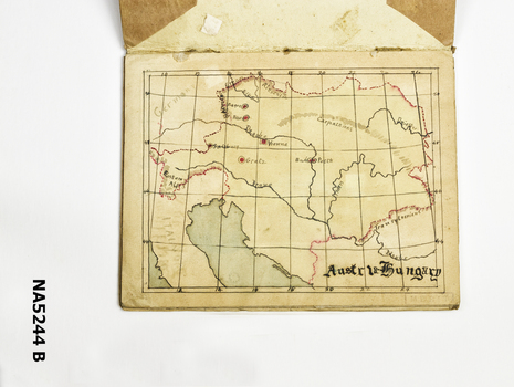 The first page of the hand-drawn map. 