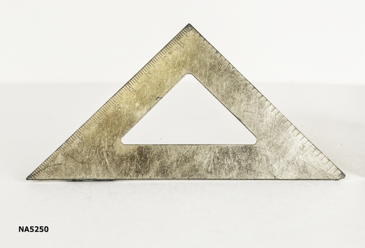 Tin set square.