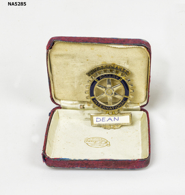 A badge for Rotary International guest speaker