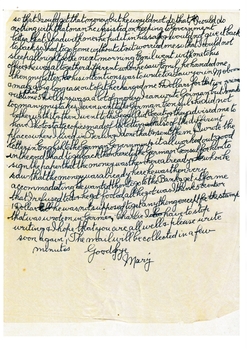 Letter from Mary Jack to Charles Schwerkolt