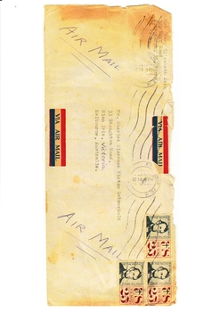 Letter by Mrs Mary Jacks to Mr Charles Schwerkolt (envelope)