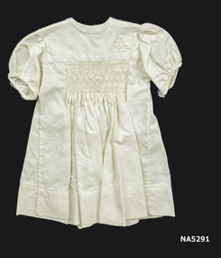 Smocked cotton baby dress.