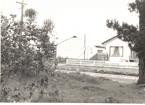 Black and white photograph showing the first houses built in Sussex Street Blackburn