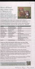 Article, Off-lead Dog Areas, Sep 2023