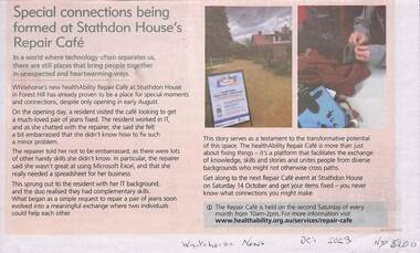 Article, Repair Cafe, 11/10/2023