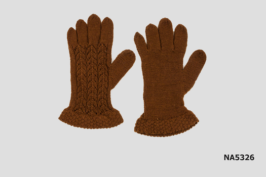 Hand knitted gloves