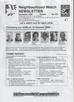 Neighbourhood Watch Newsletter