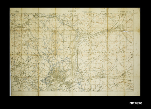 Area map of France trench map