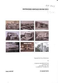 Whitehorse Heritage Review 2012, front page
