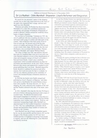 John Marshall: Shipowner, Lloyds Reformer and Emigration by Dr Liz Rushen