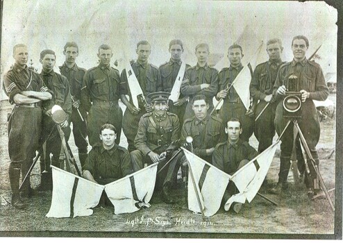 49th Infantry Signals. 1914. William Schwerkolt is 2nd on left.