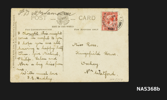 Stamp on Postcard