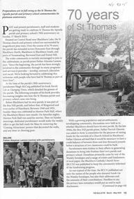 70 Years of St. Thomas the Apostle