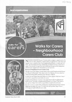 Burwood Neighbourhood Carers Club