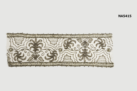 Beaded sample on netting