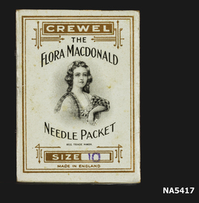 Packet of 6 sewing needles.